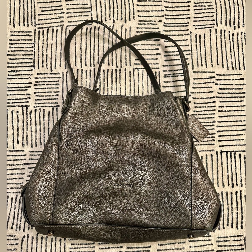 Coach 87399 Edie 31 Metallic Leather Shoulder Bag